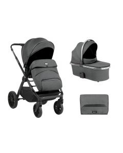 Kikkaboo Комбинирана количка 2в1 с кош за новородено Tiffany Dark Grey 31001010194