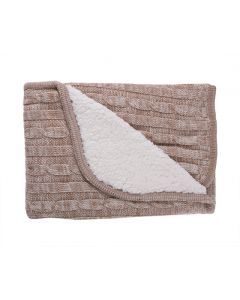 Kikkaboo Плетено памучно одеяло с шерпа бежов меланж /в кутия/ 31103010035
