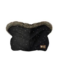 Kikkaboo Ръкавица за количка Luxury Fur Confetti Black 31108040096