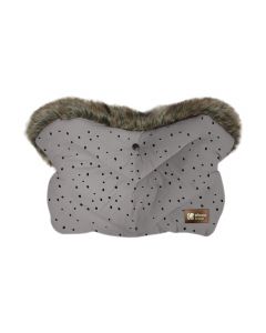 Kikkaboo Ръкавица за количка Luxury Fur Dots Grey 31108040097