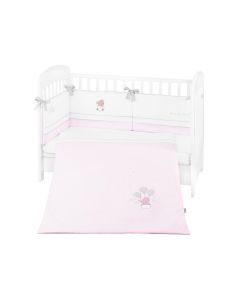 Kikkaboo Бебешки спален комплект с бродерия 2 части EU style 60/120 Dream Big Pink 41101020119