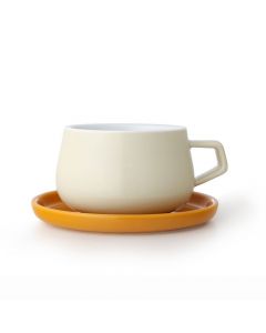 Чаша за чай с подложна чинийка VIVA Classic Cream 250ml,  порцелан