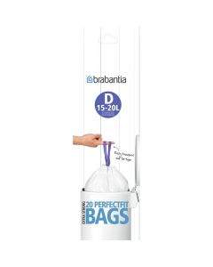 Торба за кош Brabantia PerfectFit Sort&Go/Built-In размер D, 15-20L, 20 броя, ролка