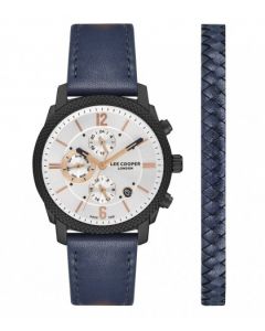 Мъжки часовник LEE COOPER LC07077.639 комплект с кожена гривна