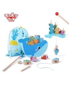 Tooky Toy Дървена игра за баланс “Риболов“ TH698 - 25 части