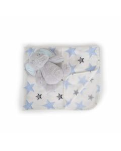 Cangaroo Бебешко одеяло 90/75 cm с играчка Elephant blue