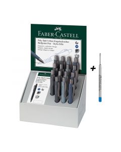Faber-Castell Химикалка Poly Ball Urban, автоматична, 15 броя в комплект с 20 пълнителя
