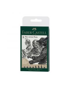 Faber-Castell Тънкописец Pitt, XXS, S, F, M, B, C, Fude H, 8 броя