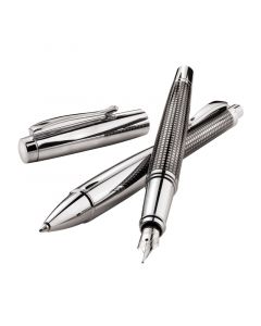 TOPS Комплект химикалка и писалка Noblesse, в кутия, черна/сребърна