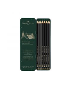 Faber-Castell Моливи Pitt Graphite Matt, чернографитни, 6 броя в метална кутия