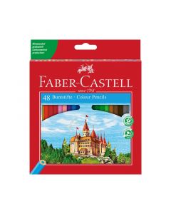 Faber-Castell Цветни моливи Замък, 48 цвята