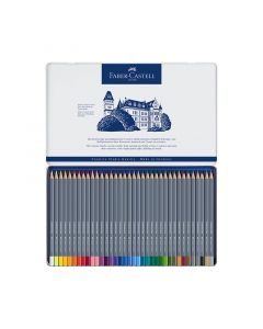Faber-Castell Акварелни моливи Goldfaber Aqua, 36 цвята, в метална кутия