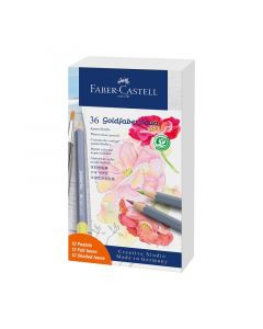 Faber-Castell Моливи Goldfaber Aqua, 12 пастелни и 24 стандартни цвята