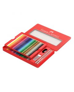Faber-Castell Цветни моливи Замък, 48 цвята, в метална кутия