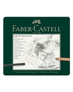 Faber-Castell Комплект въглени Pitt Charcoal, 24 броя в метална кутия