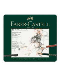 Faber-Castell Комплект моливи Pitt Monochrome, 21 броя в метална кутия