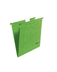 Falken Папка за картотека, V-образна, зелена, 5 броя