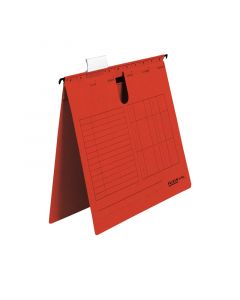 Falken Папка за картотека, L-образна, червена, 5 броя