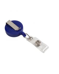 Foska Ретрактор ролетен държач за бадж, кръгъл, син, 100 броя