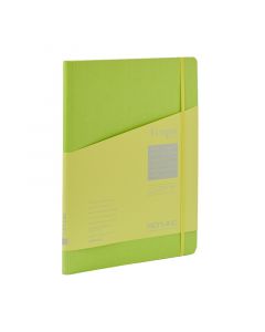 Fabriano Тетрадка Ecoqua+, A4, картонена корица, със скрита спирала, 70 листа, лайм