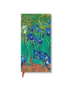 Paperblanks Тефтер Van Goghs Irises, Slim, твърда корица, 88 листа