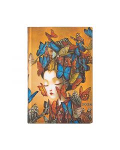 Paperblanks Планер Madame Butterfly, Mini, хоризонтален, мека корица, 88 листа, за 2024 година