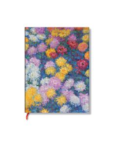 Paperblanks Тефтер Monet Chrysanthemums, Ultra, широки редове, твърда корица, 72 листа 1570180952