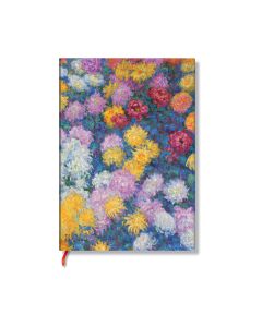Paperblanks Тефтер Monet Chrysanthemums, Midi, широки редове, твърда корица, 72 листа 1570180954