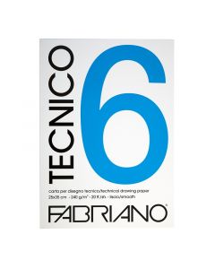 Fabriano Блок за рисуване Tecnico, A4, 220 g/m2, гладък, подлепен, 20 листа