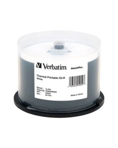 Verbatim CD-R, 700 MB, 52x, с бяло покритие за мастиленоструен печат, 50 броя в шпиндел