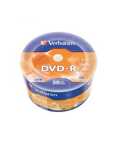 Verbatim DVD-R, 4.7 GB, 16x, AZO покритие, 50 броя, фолирани