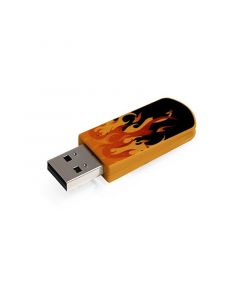 Verbatim USB флаш памет Mini Elements, USB 2.0, 16 GB, огън