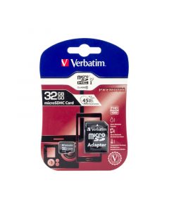 Verbatim Карта памет, microSDHC, UHS-I, U1, Class 10, 32 GB, с включен SD адаптер