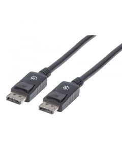Manhattan Кабел DisplayPort Male / DisplayPort Male, 2 m, черен