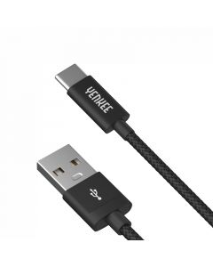 Yenkee Кабел 302 BK, USB-A Male към USB-C Male, 2 m, черен