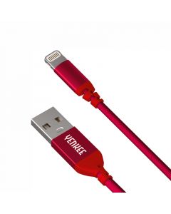 Yenkee Кабел 611 RD USB Male към Lightning Male, 1 m, червен