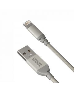 Yenkee Кабел 612 SR USB Male към Lightning Male, 2 m, сив