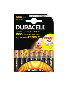 Duracell Алкална батерия, AAA, LR6, 1.5 V, 8 броя