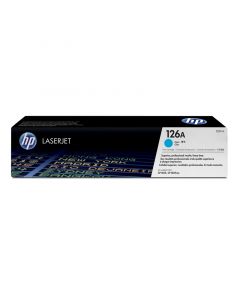 HP Тонер CP1025, 126A, 1000 страници/5%, Cyan