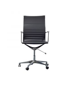 RFG Работен стол Haven W, екокожа, черна седалка, черна облегалка