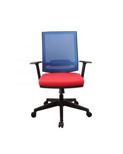 RFG Работен стол Elli 31 W, червена седалка, синя облегалка