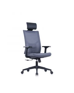 RFG Директорски стол Snow Black HB, светлосива седалка, светлосива облегалка