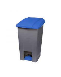 Planet Кош за отпадъци, за разделно събиране, с педал, пластмасов, 70 L, син