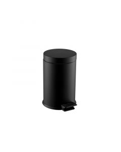 Dayco Кош за отпадъци, с педал, метален, ø18 х 29 cm, 5 L, черен