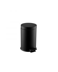 Dayco Кош за отпадъци, с педал, метален, ø27.5 х 44 cm, 20 L, черен