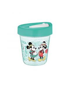 Disney Чаша за пътуване Виена, с капак, 350 ml, зелена