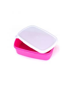 BESTSUB Кутия за храна, 18 х 13 х 6 cm, розова, с възможност за персонализация