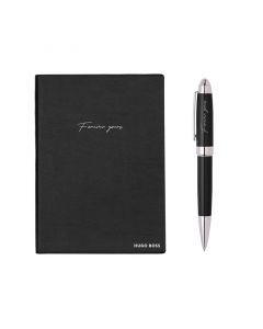 Hugo Boss Комплект химикалка и тефтер Forever Yours, А5, черни