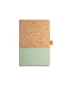 Тефтер Klee, A5, с корково покритие и лен, светлозелен
