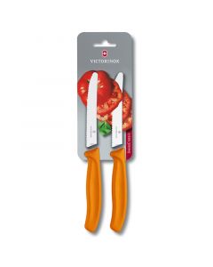 Victorinox Комплект ножове, за домати и колбаси, оранжеви, 2 броя